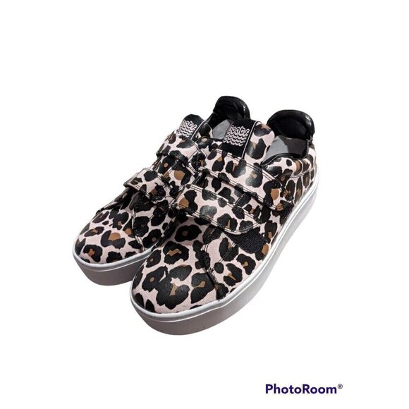 Goats Black Cheetah Leopard Print Platform Sneakers size 8 - Picture 1 of 5
